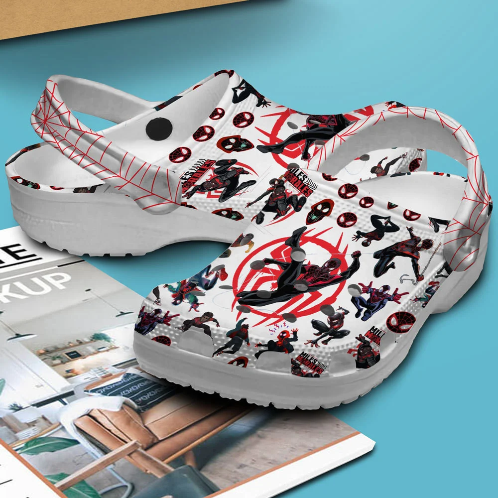 Merchidea Spider Man Across the Spider-Verse Movie Crocs Crocband Shoes Clogs Custom Name For Men Women and Kids