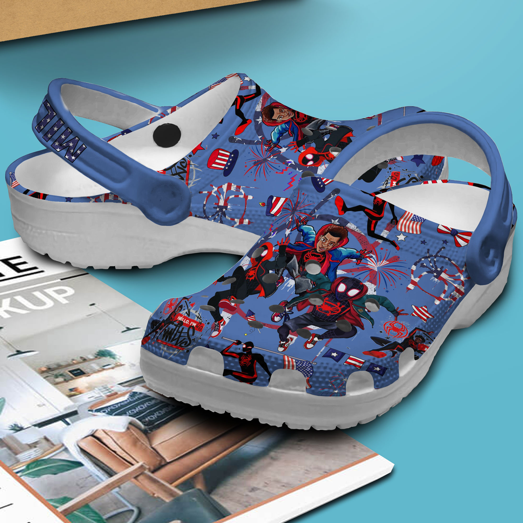 Merchidea Spider Man Movie Cartoon Comic Crocs Crocband Clogs Shoes Comfortable For Men Women and Kids