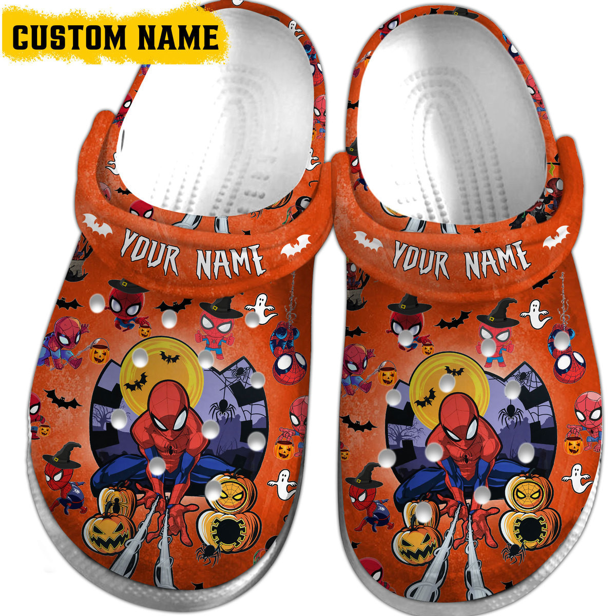 Merchidea Spider Man Movie Cartoon Crocs Crocband Clogs Shoes Comfortable For Men Women and Kids
