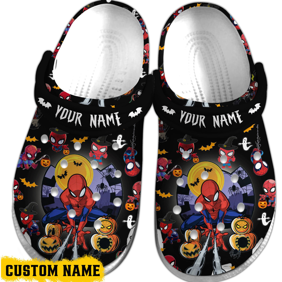 Merchidea Spider Man Movie Cartoon Crocs Crocband Clogs Shoes Comfortable For Men Women and Kids