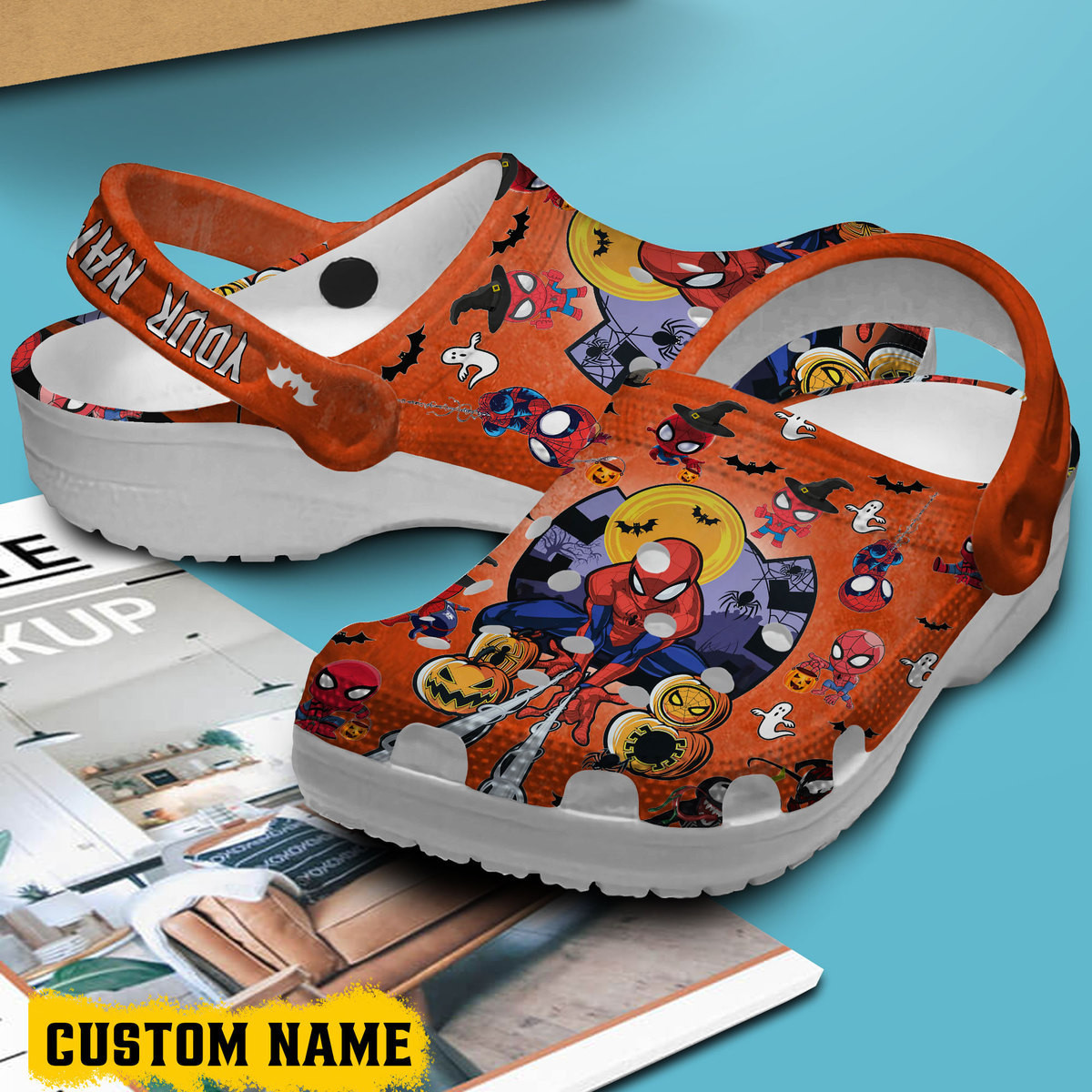 Merchidea Spider Man Movie Cartoon Crocs Crocband Clogs Shoes Comfortable For Men Women and Kids