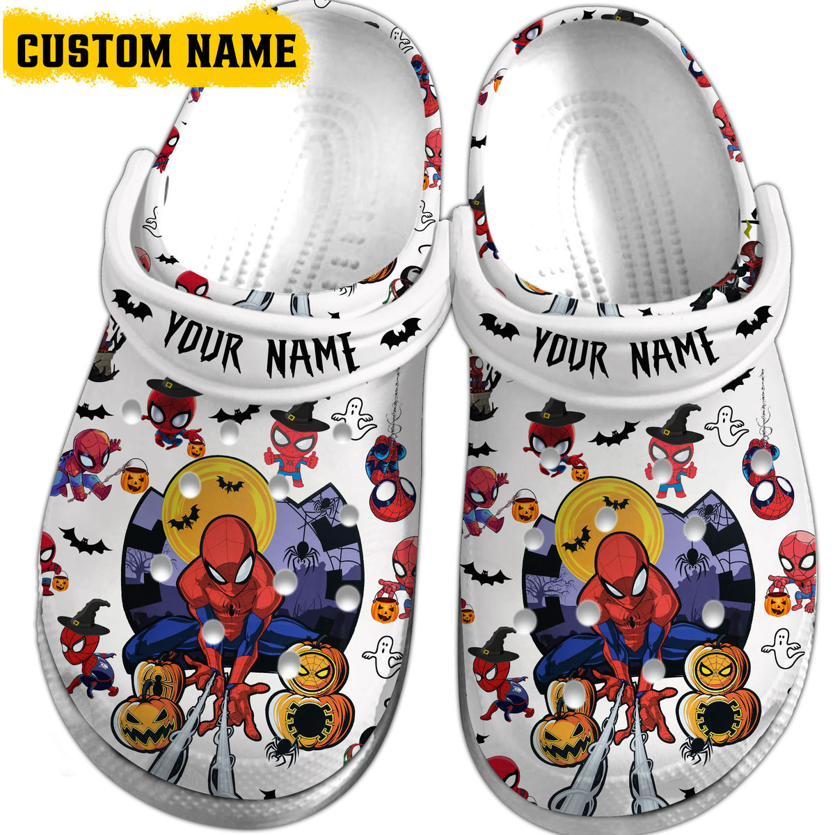 Merchidea Spider Man Movie Cartoon Crocs Crocband Clogs Shoes Comfortable For Men Women and Kids