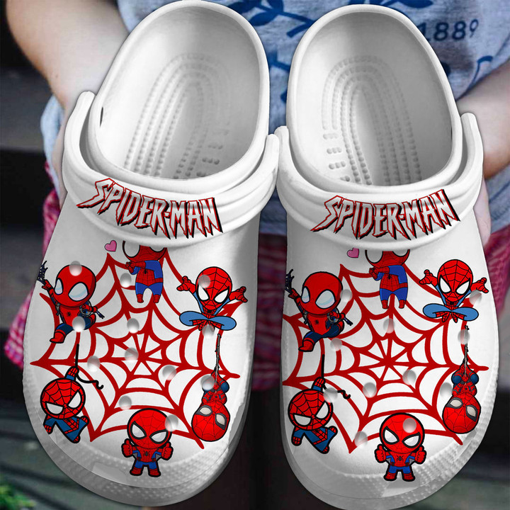 Merchidea Spider man Movie Crocs Crocband Clogs Shoes Comfortable For Men Women and Kids