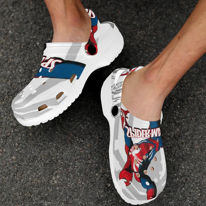 Merchidea Spider man Movie Crocs Crocband Clogs Shoes Comfortable For Men Women and Kids