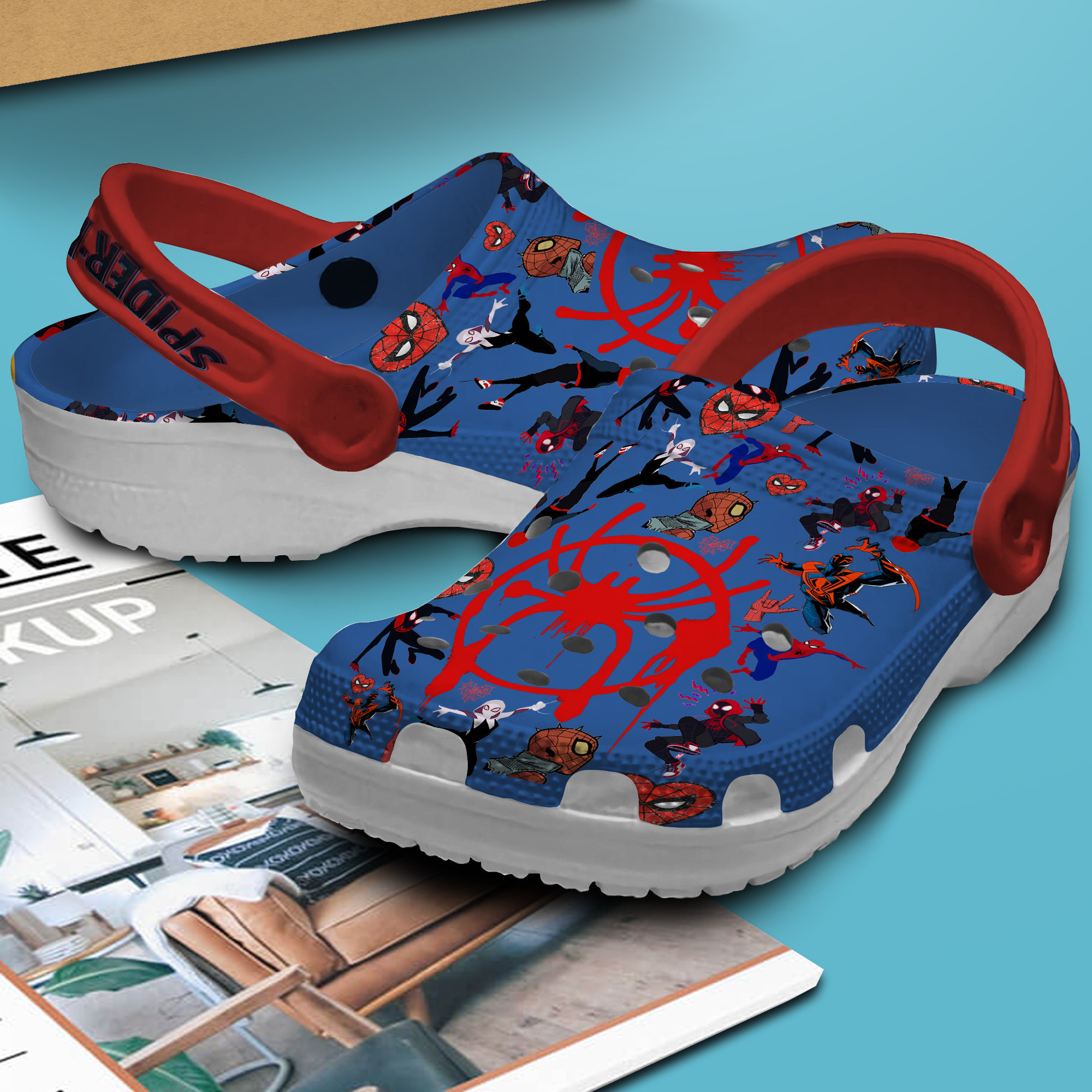 Merchidea Spider Man Movie Crocs Crocband Clogs Shoes Comfortable For Men Women and Kids