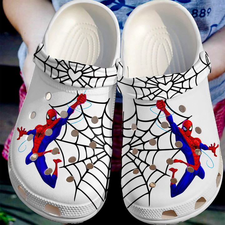 Merchidea Spider Man Movie Crocs Crocband Clogs Shoes Comfortable For Men Women and Kids