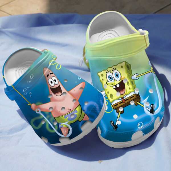 Merchidea Spongebob Squarepants Cartoon Crocs Crocband Clogs Shoes Comfortable For Men Women and Kids