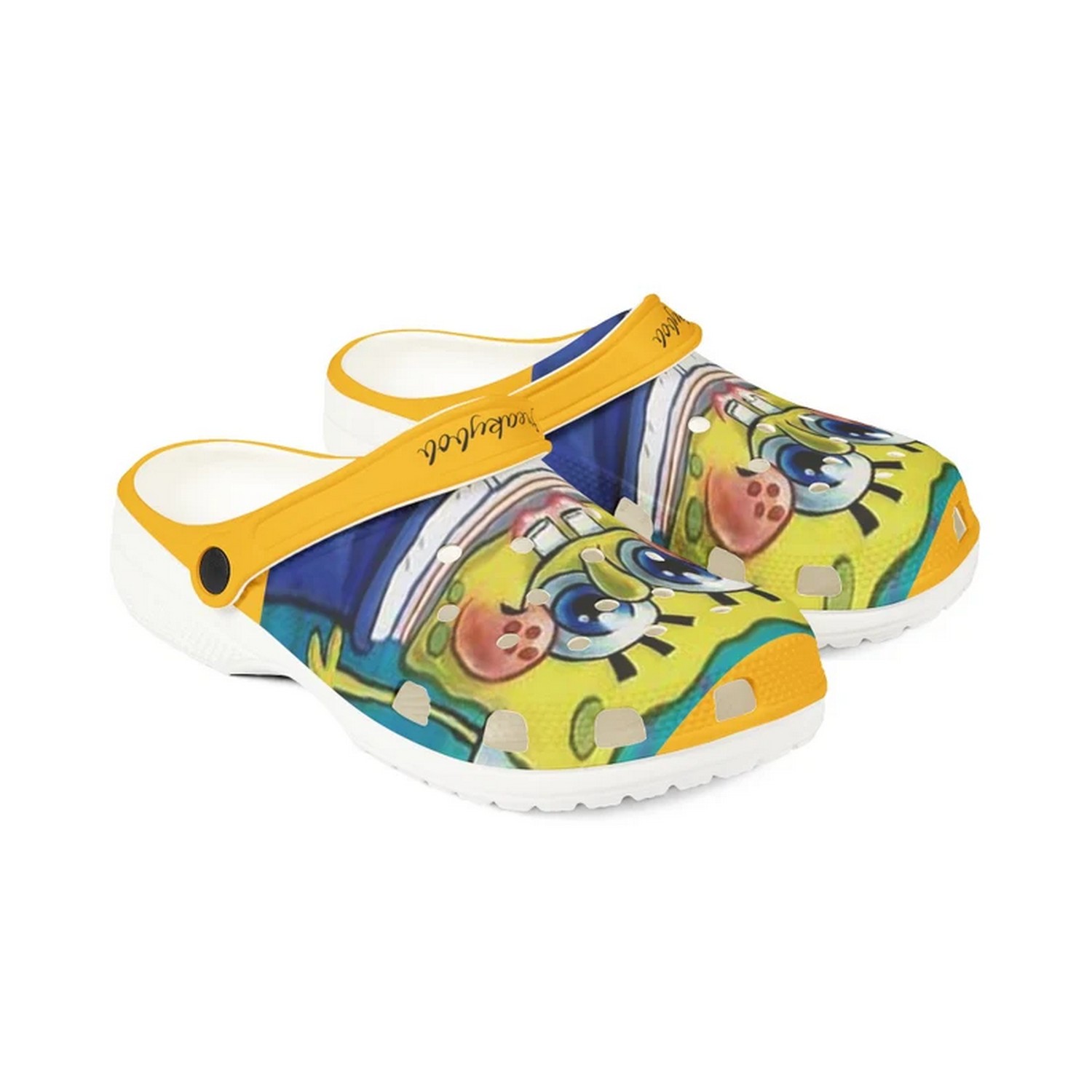 Merchidea Spongebob Squarepants Cartoon Crocs Crocband Clogs Shoes Comfortable For Men Women and Kids