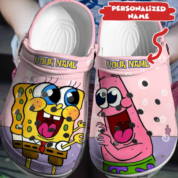 Merchidea Spongebob Squarepants Cartoon Crocs Crocband Clogs Shoes Comfortable For Men Women and Kids