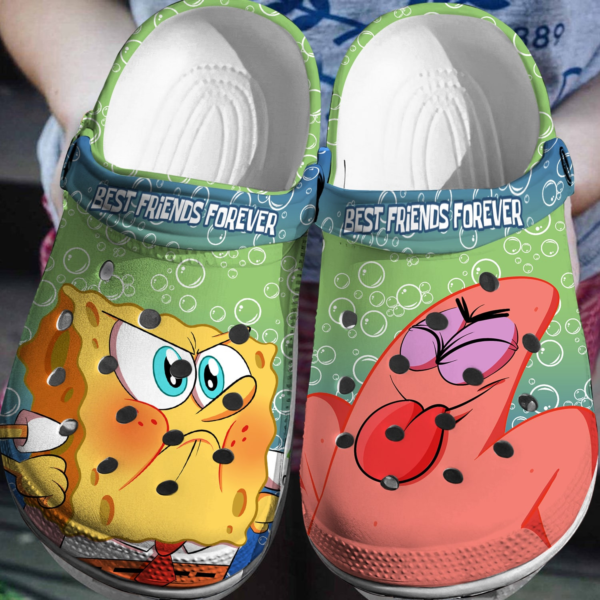 Merchidea Spongebob Squarepants Cartoon Crocs Crocband Clogs Shoes Comfortable For Men Women and Kids