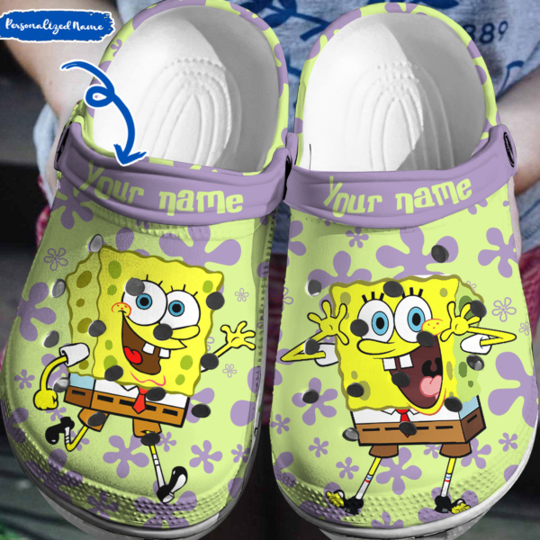 Merchidea Spongebob Squarepants Cartoon Crocs Crocband Clogs Shoes Comfortable For Men Women and Kids