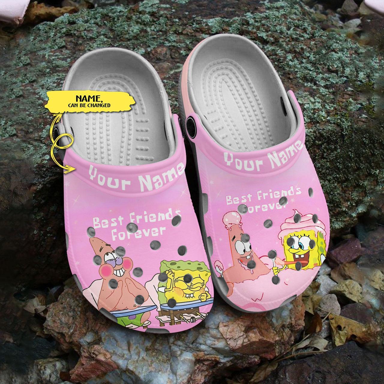 Merchidea Spongebob Squarepants Cartoon Crocs Crocband Clogs Shoes Comfortable For Men Women and Kids