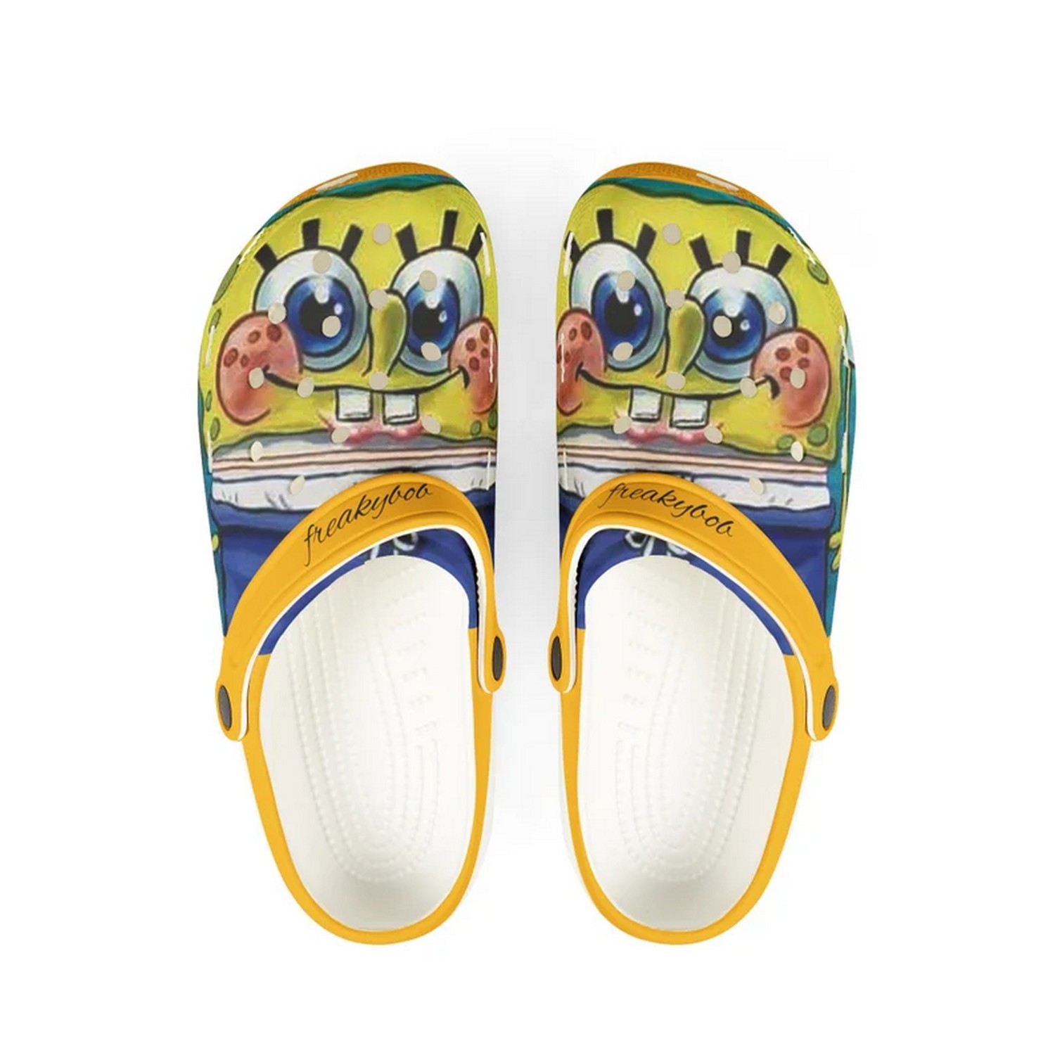 Merchidea Spongebob Squarepants Cartoon Crocs Crocband Clogs Shoes Comfortable For Men Women and Kids