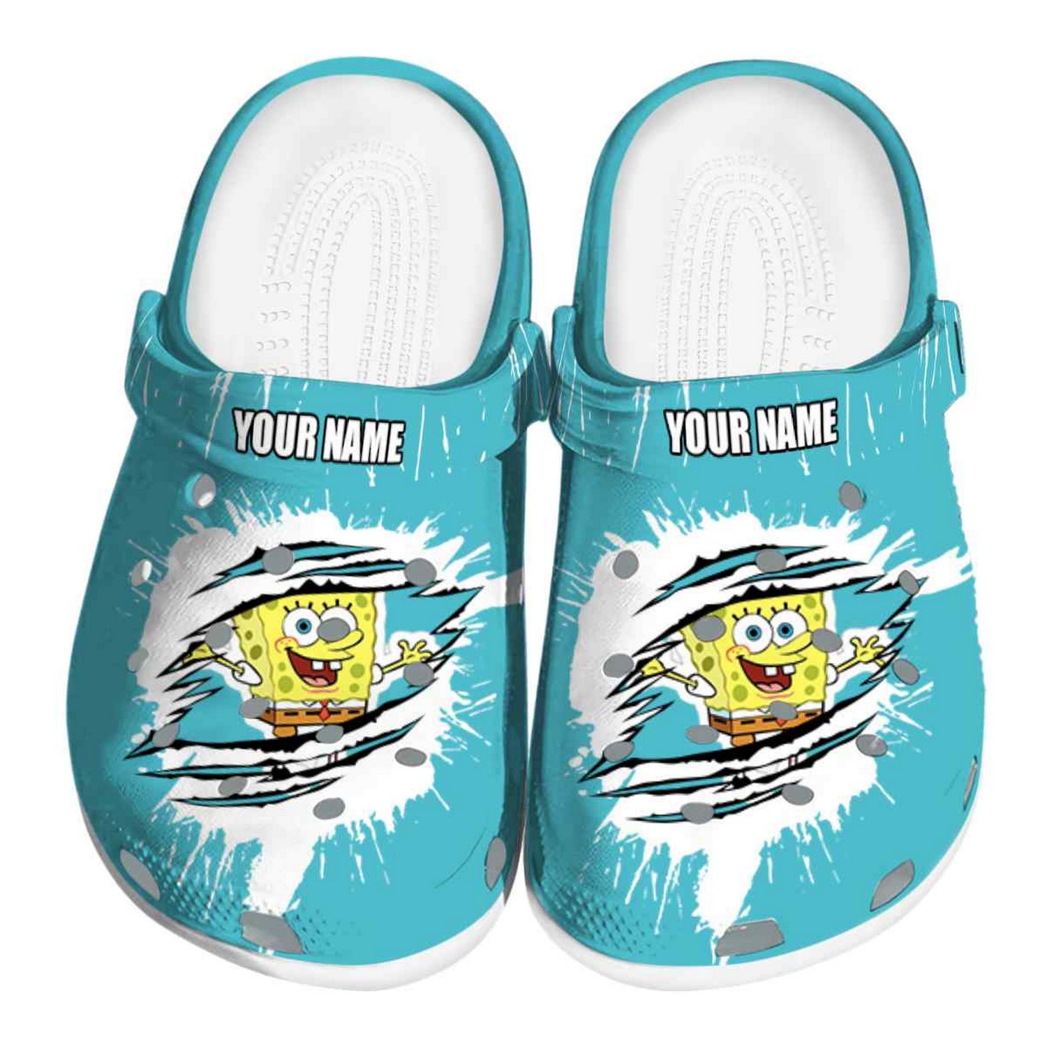Merchidea Spongebob Squarepants Cartoon Crocs Crocband Clogs Shoes Comfortable For Men Women and Kids
