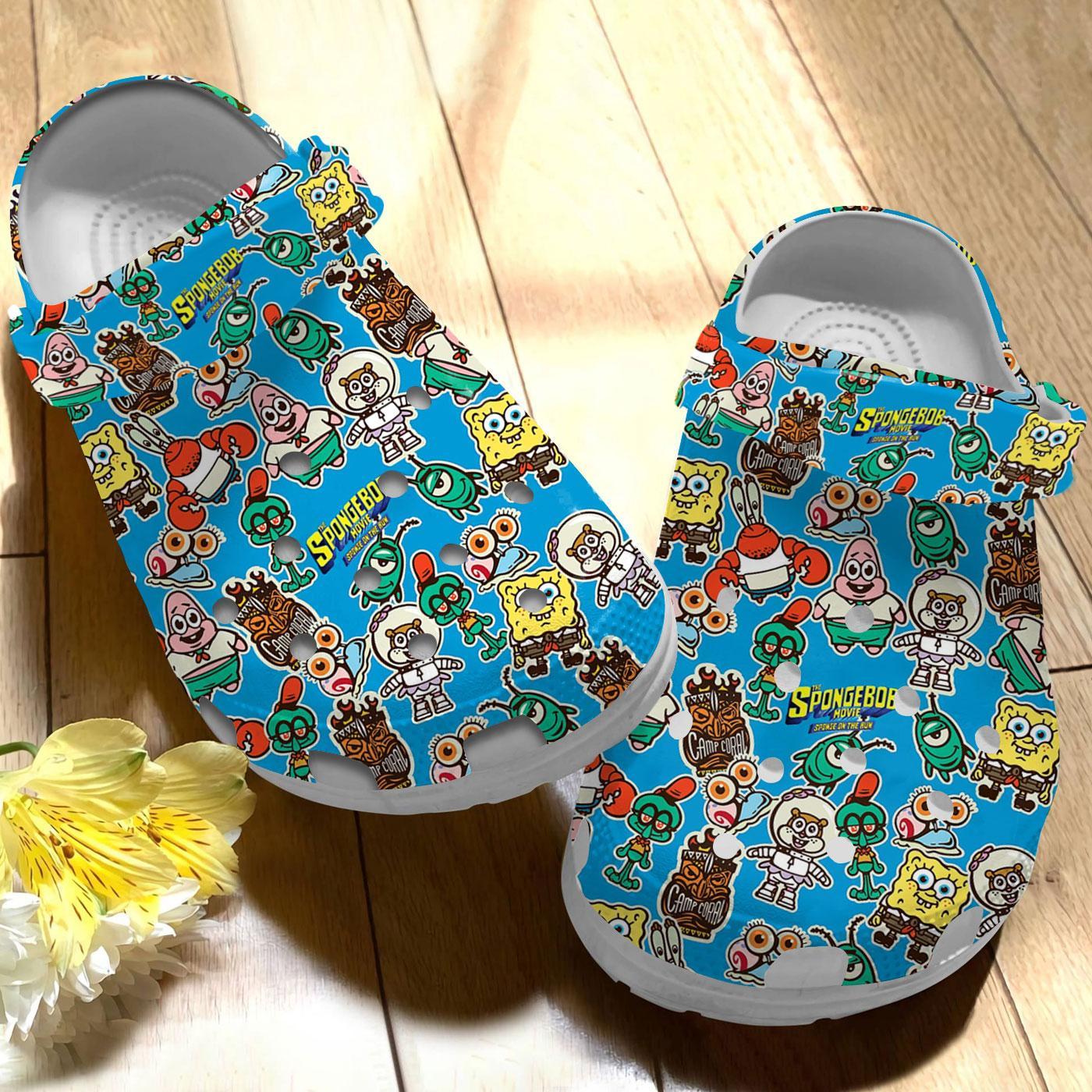 Merchidea Spongebob Squarepants Cartoon Crocs Crocband Clogs Shoes Comfortable For Men Women and Kids