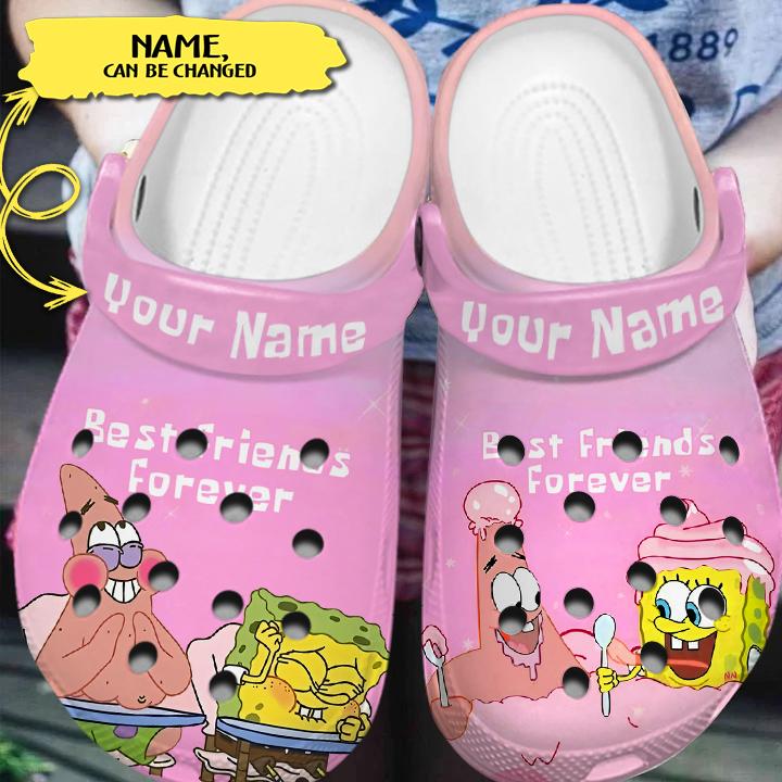 Merchidea Spongebob Squarepants Cartoon Crocs Crocband Clogs Shoes Comfortable For Men Women and Kids