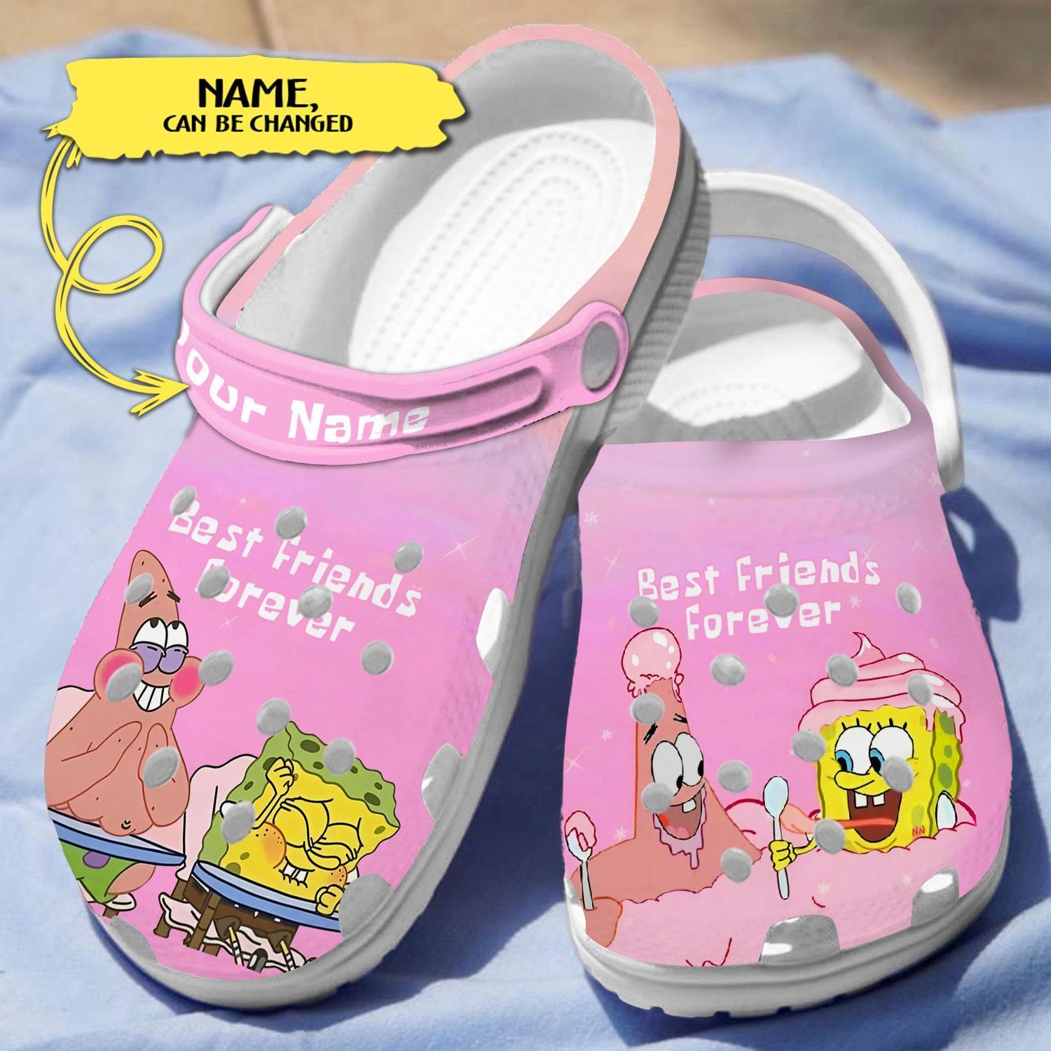 Merchidea Spongebob Squarepants Cartoon Crocs Crocband Clogs Shoes Comfortable For Men Women and Kids