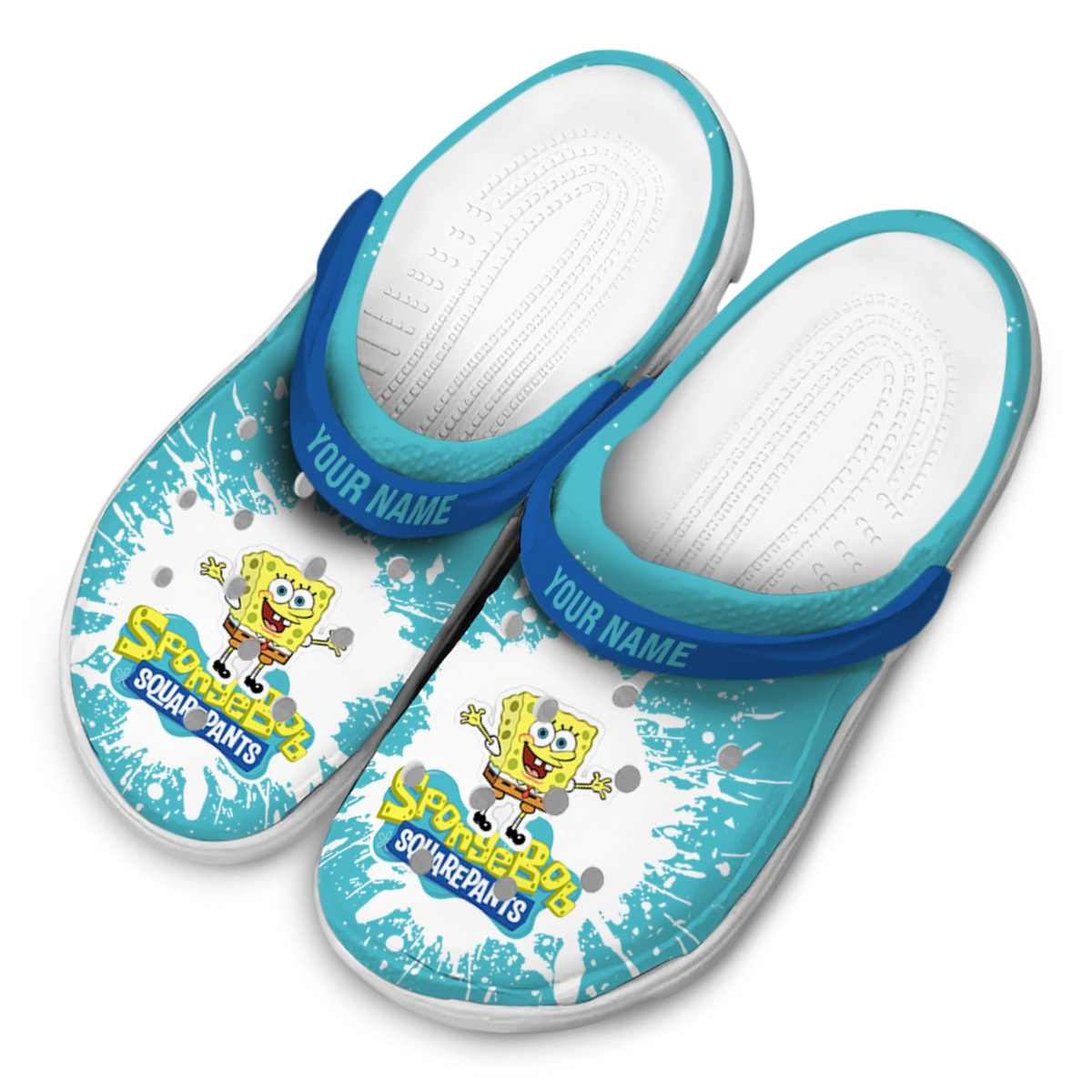 Merchidea Spongebob Squarepants Cartoon Crocs Crocband Clogs Shoes Comfortable For Men Women and Kids
