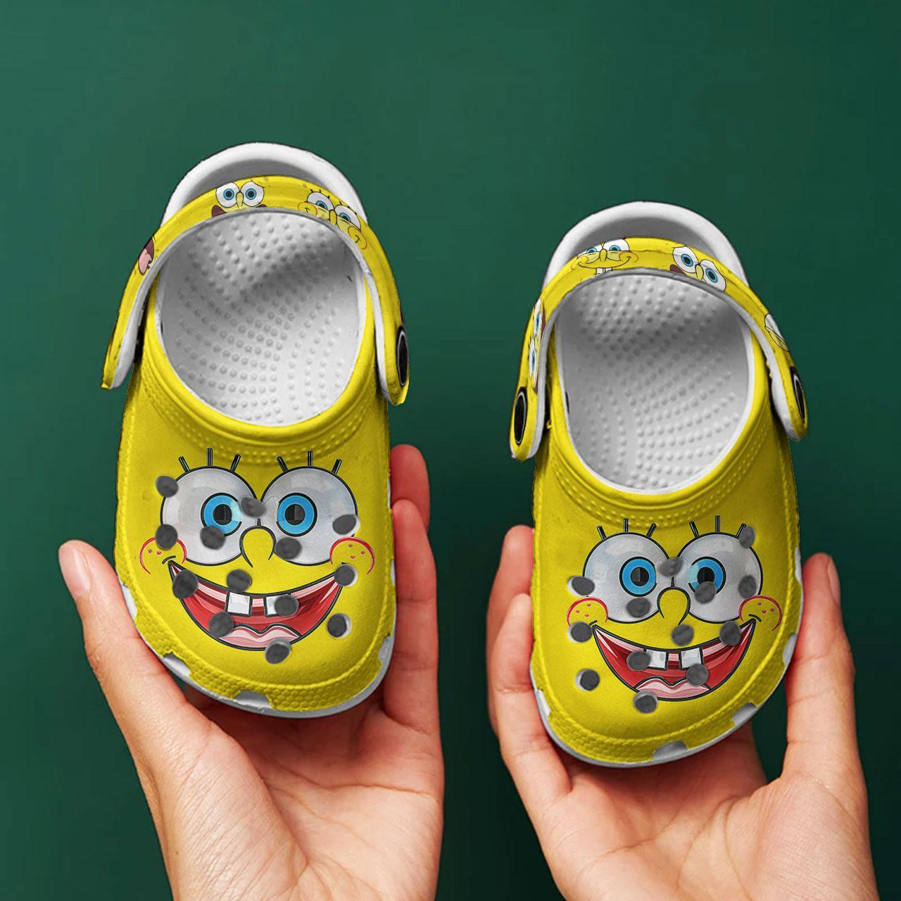 Merchidea Spongebob Squarepants Cartoon Crocs Crocband Clogs Shoes Comfortable For Men Women and Kids