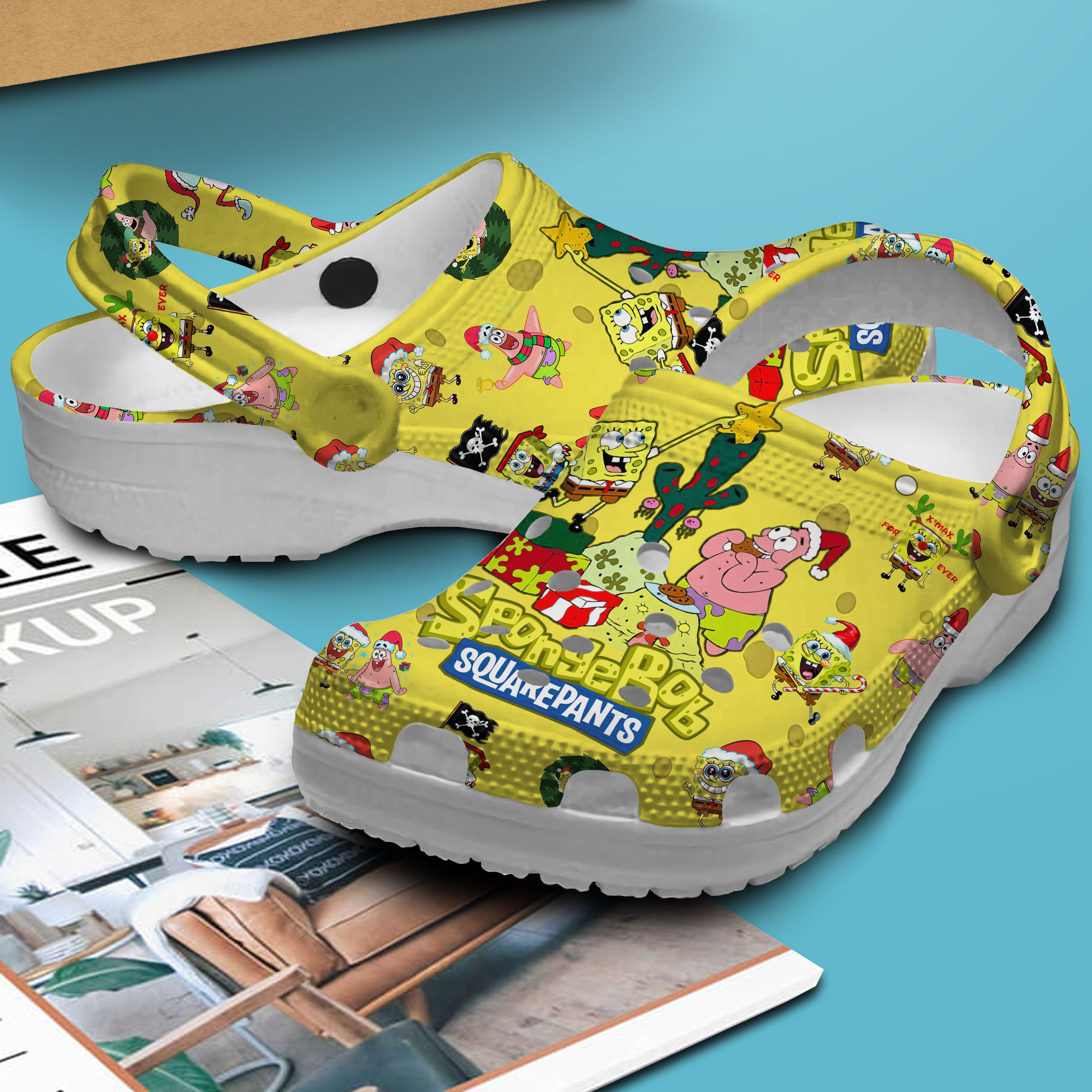 Merchidea SpongeBob SquarePants Cartoon Crocs Crocband Clogs Shoes Comfortable For Men Women and Kids