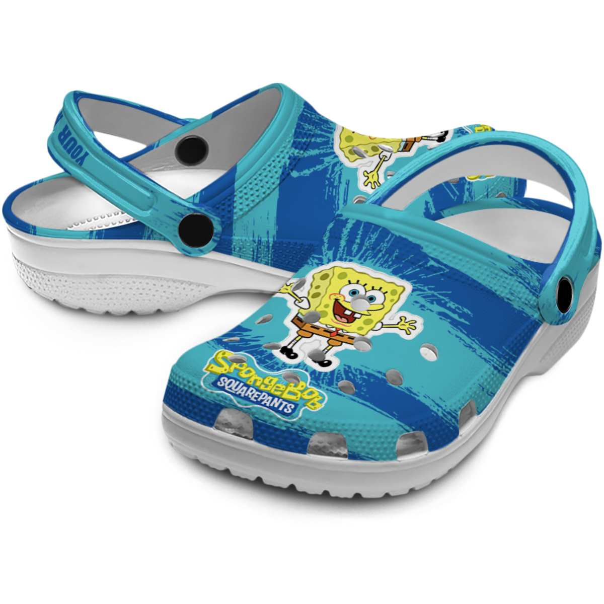 Merchidea Spongebob Squarepants Cartoon Crocs Crocband Clogs Shoes Comfortable For Men Women and Kids