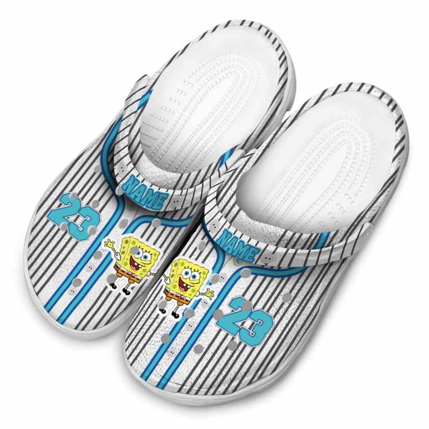 Merchidea Spongebob Squarepants Cartoon Crocs Crocband Clogs Shoes Comfortable For Men Women and Kids