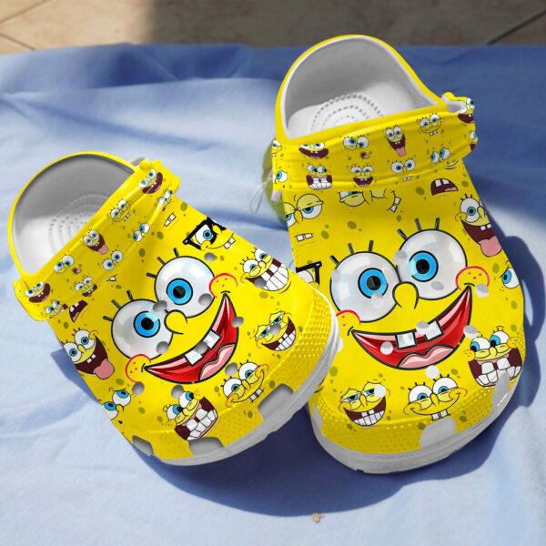 Merchidea Spongebob Squarepants Cartoon Crocs Crocband Clogs Shoes Comfortable For Men Women and Kids