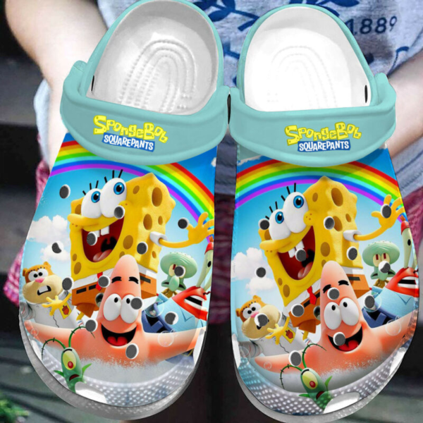 Merchidea Spongebob Squarepants Cartoon Crocs Crocband Clogs Shoes Comfortable For Men Women and Kids