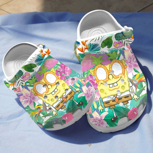 Merchidea Spongebob Squarepants Cartoon Crocs Crocband Clogs Shoes Comfortable For Men Women and Kids