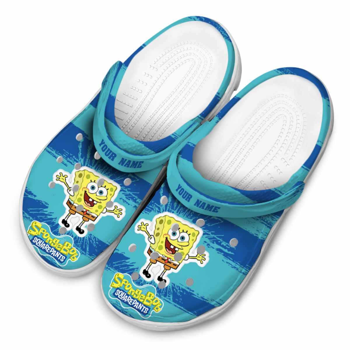 Merchidea Spongebob Squarepants Cartoon Crocs Crocband Clogs Shoes Comfortable For Men Women and Kids