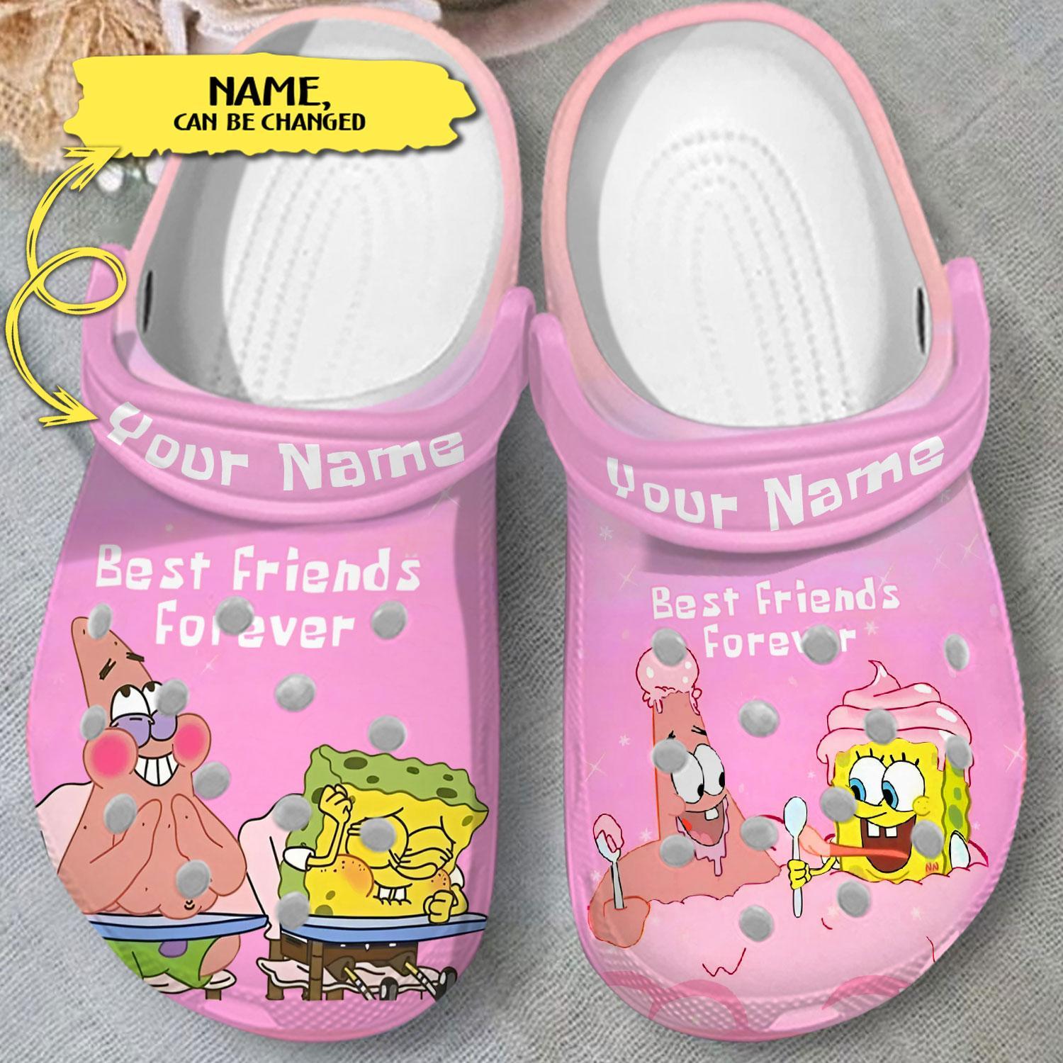 Merchidea Spongebob Squarepants Cartoon Crocs Crocband Clogs Shoes Comfortable For Men Women and Kids