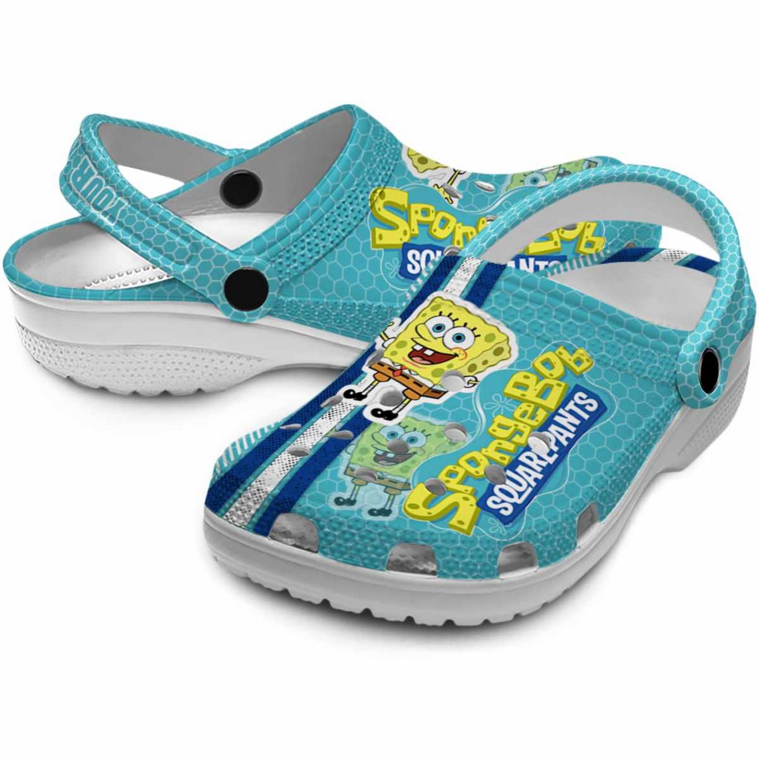 Merchidea Spongebob Squarepants Cartoon Crocs Crocband Clogs Shoes Comfortable For Men Women and Kids