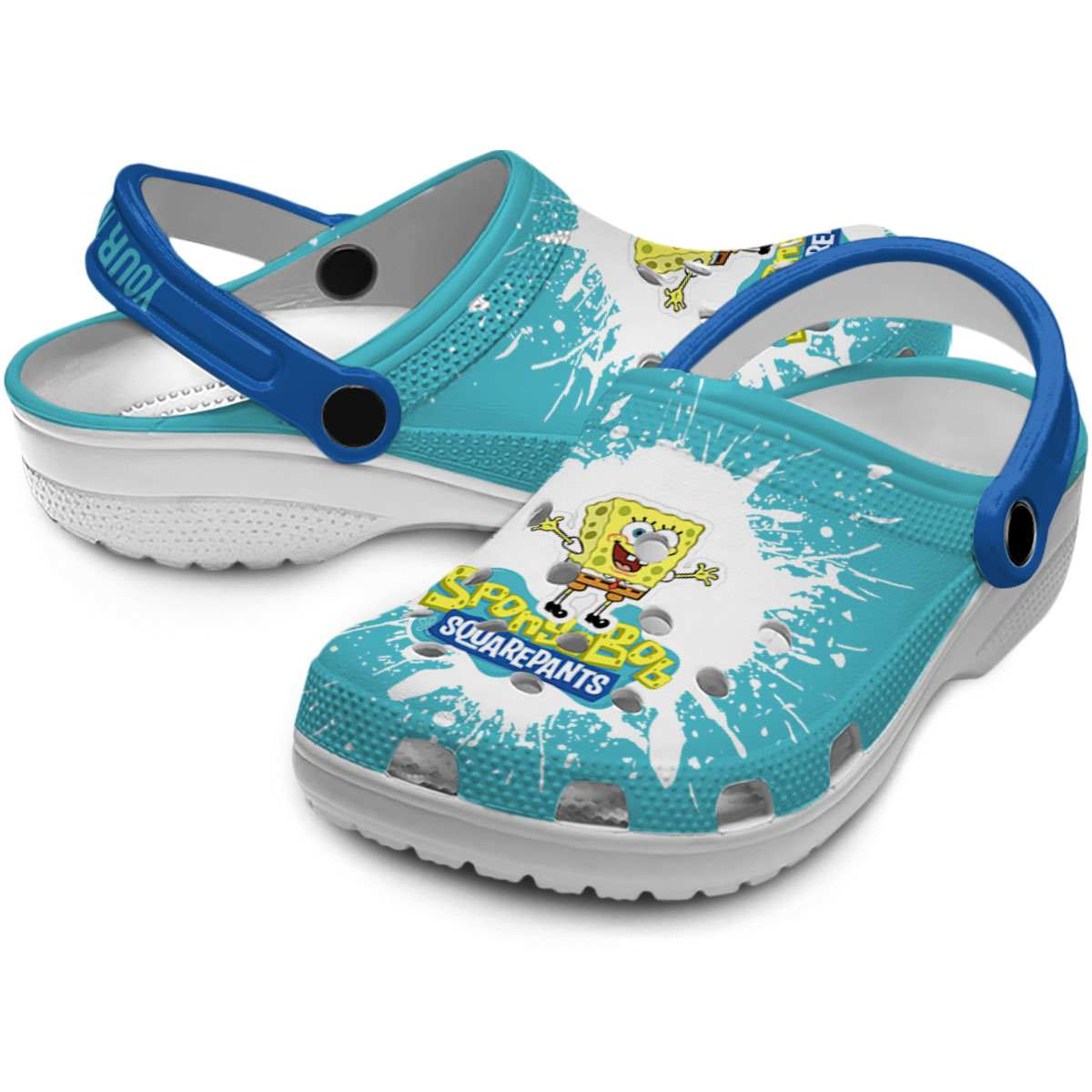 Merchidea Spongebob Squarepants Cartoon Crocs Crocband Clogs Shoes Comfortable For Men Women and Kids