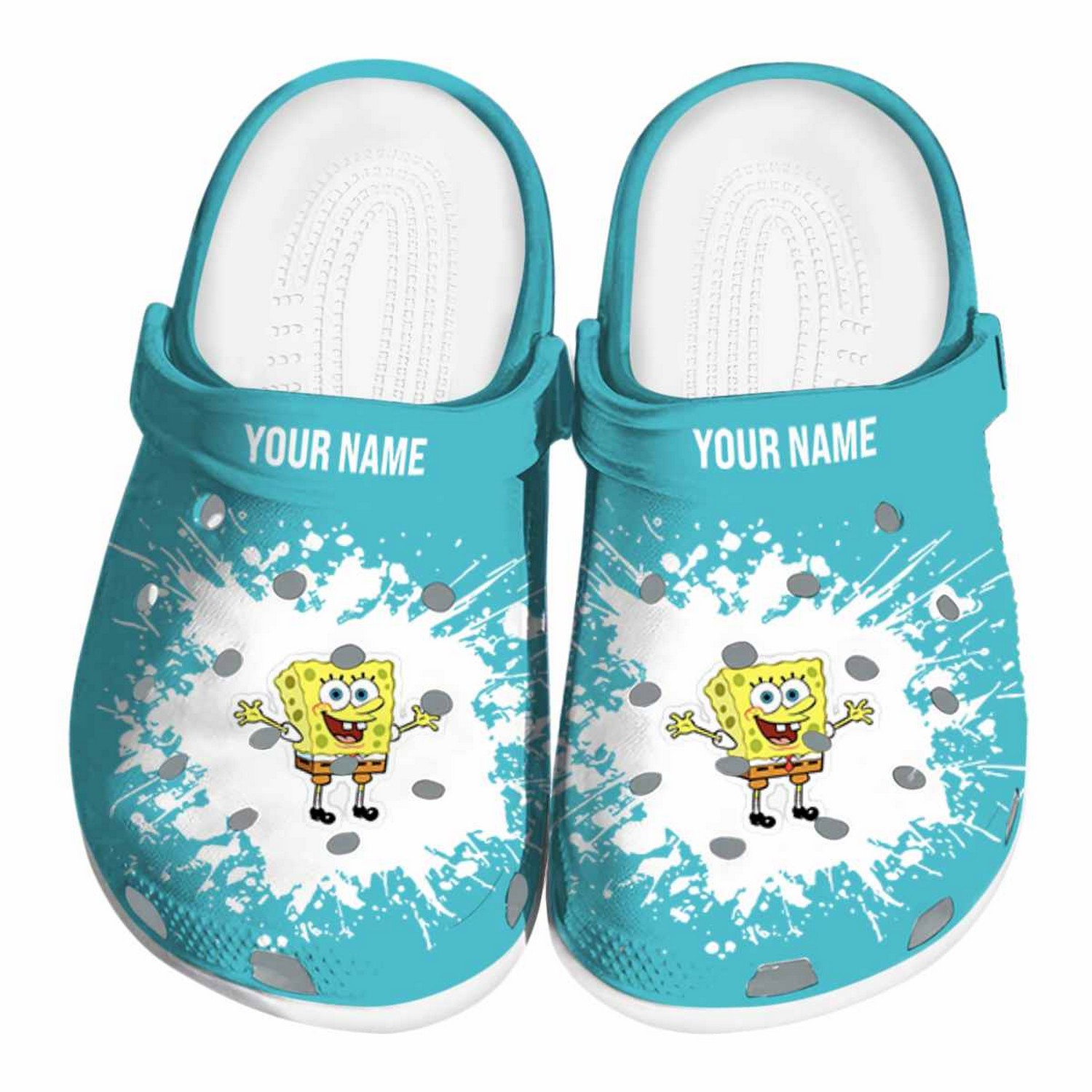 Merchidea Spongebob Squarepants Cartoon Crocs Crocband Clogs Shoes Comfortable For Men Women and Kids