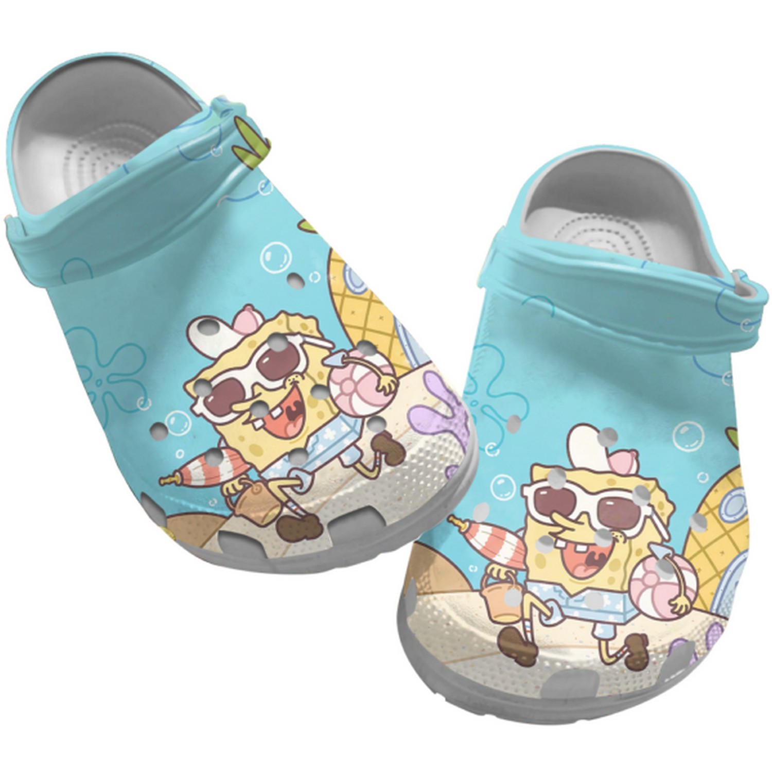 Merchidea Spongebob Squarepants Cartoon Crocs Crocband Clogs Shoes Comfortable For Men Women and Kids