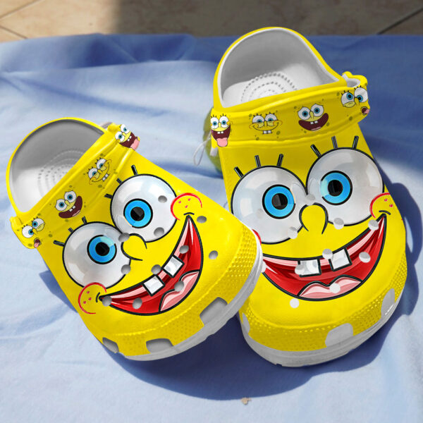 Merchidea Spongebob Squarepants Cartoon Crocs Crocband Clogs Shoes Comfortable For Men Women and Kids