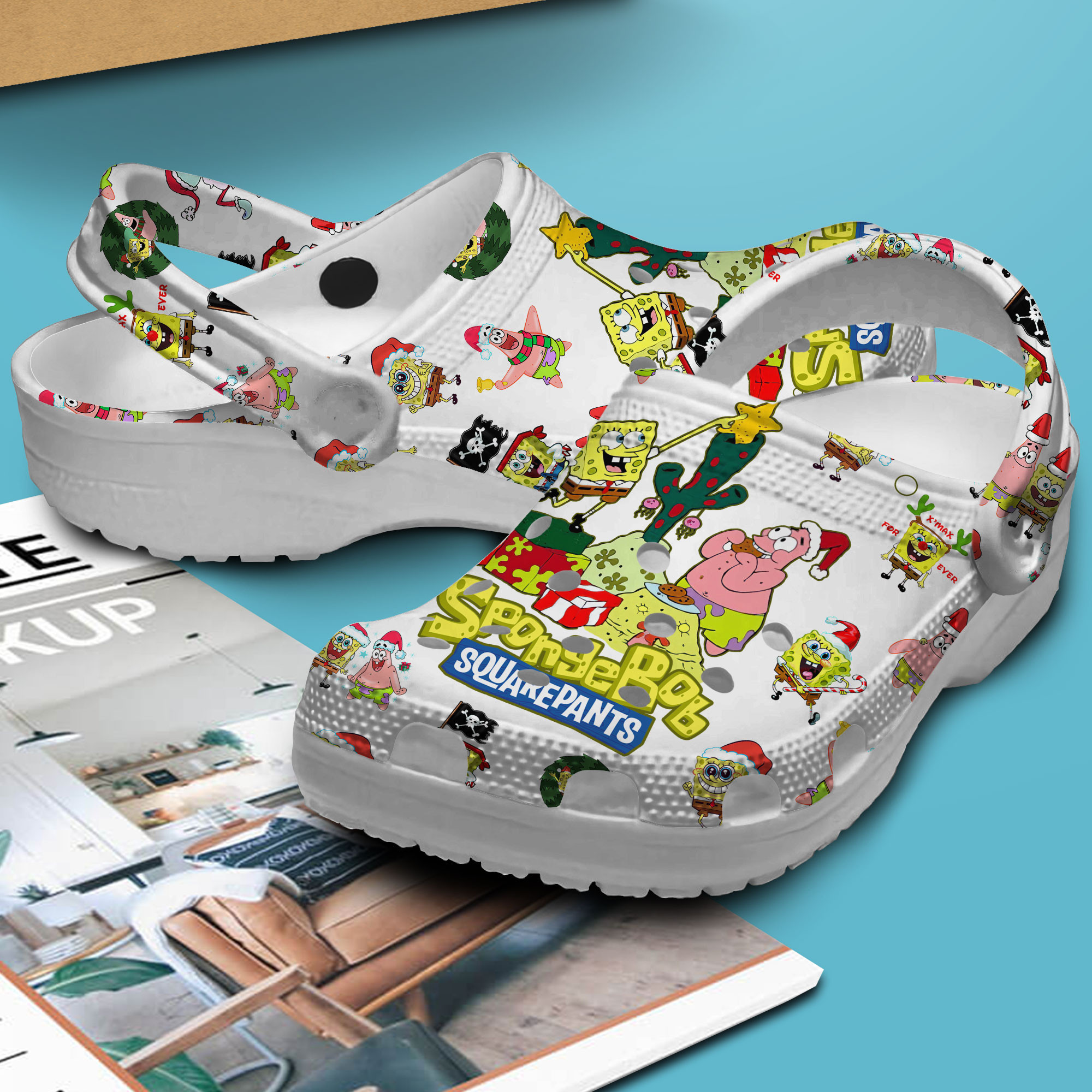 Merchidea SpongeBob SquarePants Cartoon Crocs Crocband Clogs Shoes Comfortable For Men Women and Kids