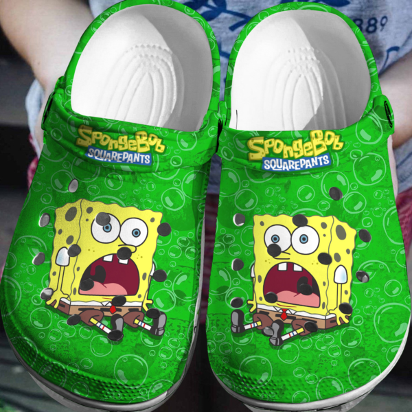 Merchidea Spongebob Squarepants Cartoon Crocs Crocband Clogs Shoes Comfortable For Men Women and Kids