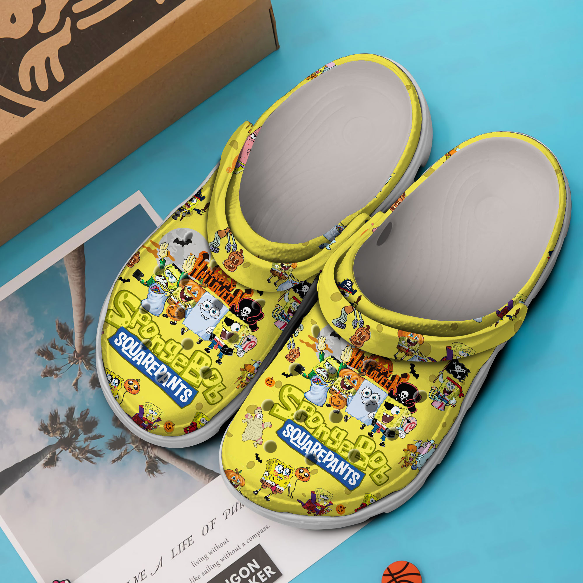 Merchidea SpongeBob SquarePants Cartoon Crocs Crocband Clogs Shoes Comfortable For Men Women and Kids