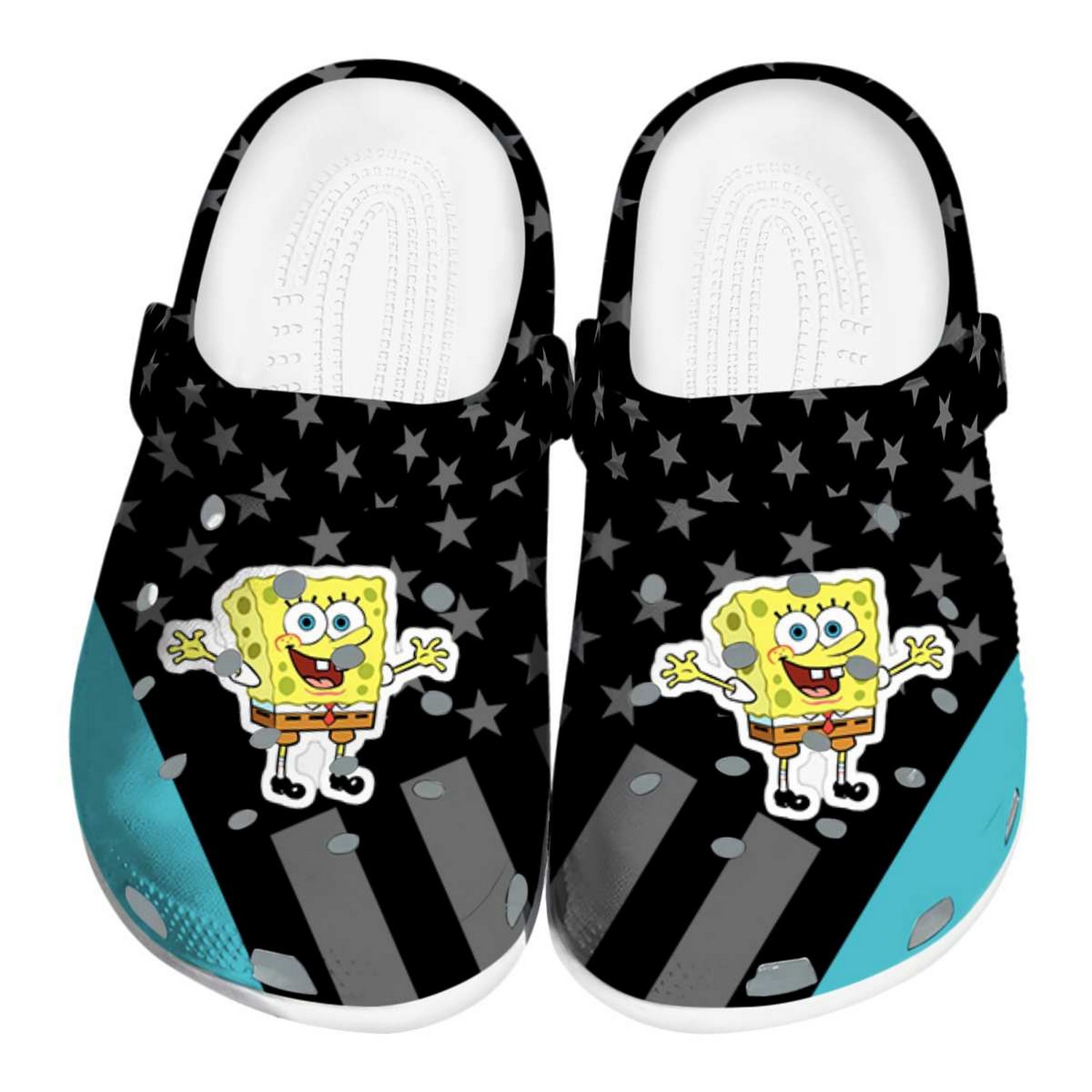 Merchidea Spongebob Squarepants Cartoon Crocs Crocband Clogs Shoes Comfortable For Men Women and Kids