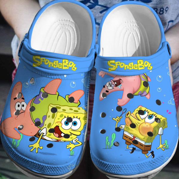 Merchidea Spongebob Squarepants Cartoon Crocs Crocband Clogs Shoes Comfortable For Men Women and Kids