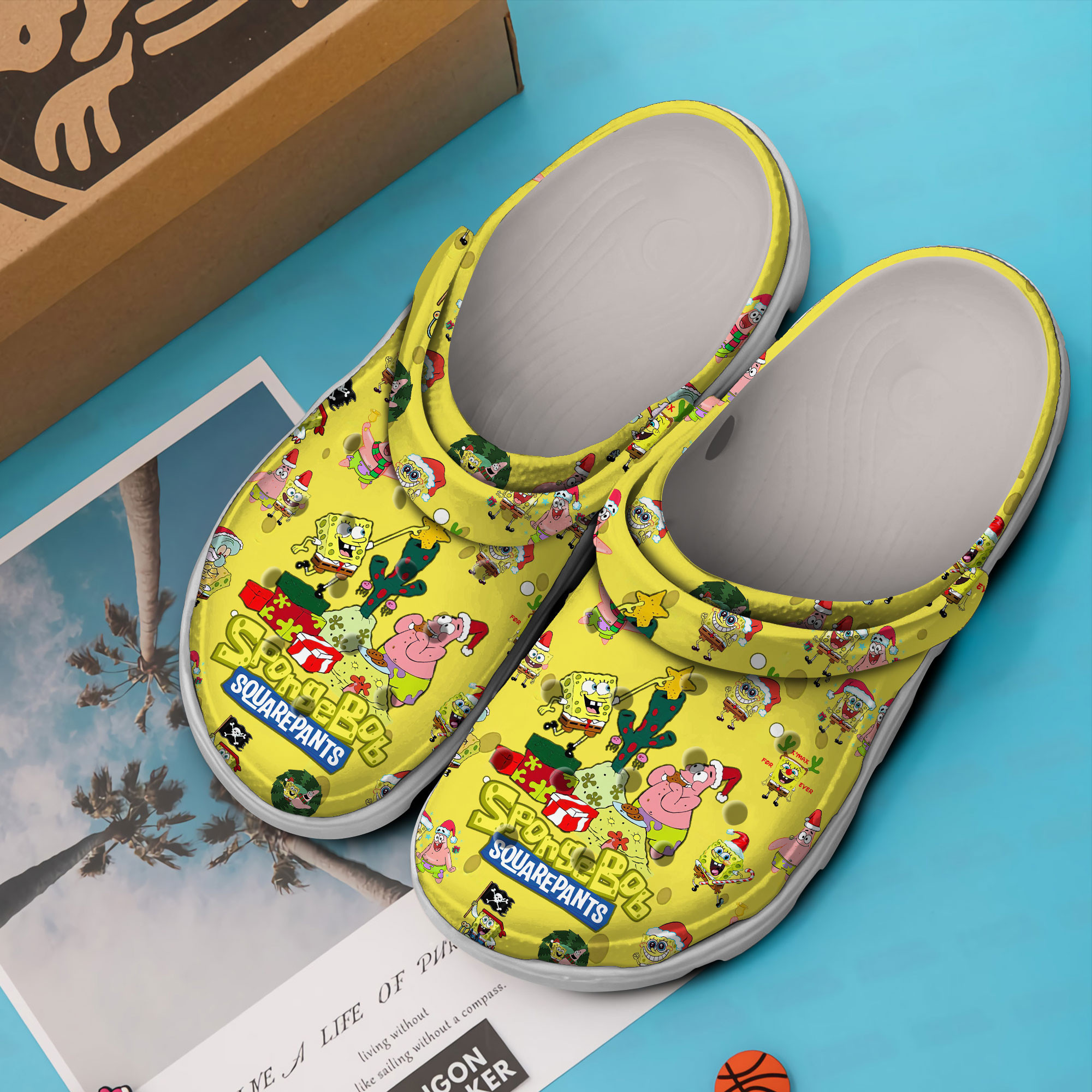 Merchidea SpongeBob SquarePants Cartoon Crocs Crocband Clogs Shoes Comfortable For Men Women and Kids