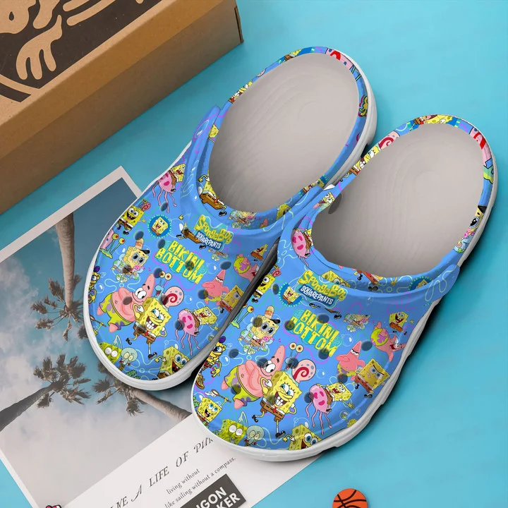 Merchidea SpongeBob SquarePants Cartoon Crocs Crocband Clogs Shoes For Men Women and Kids