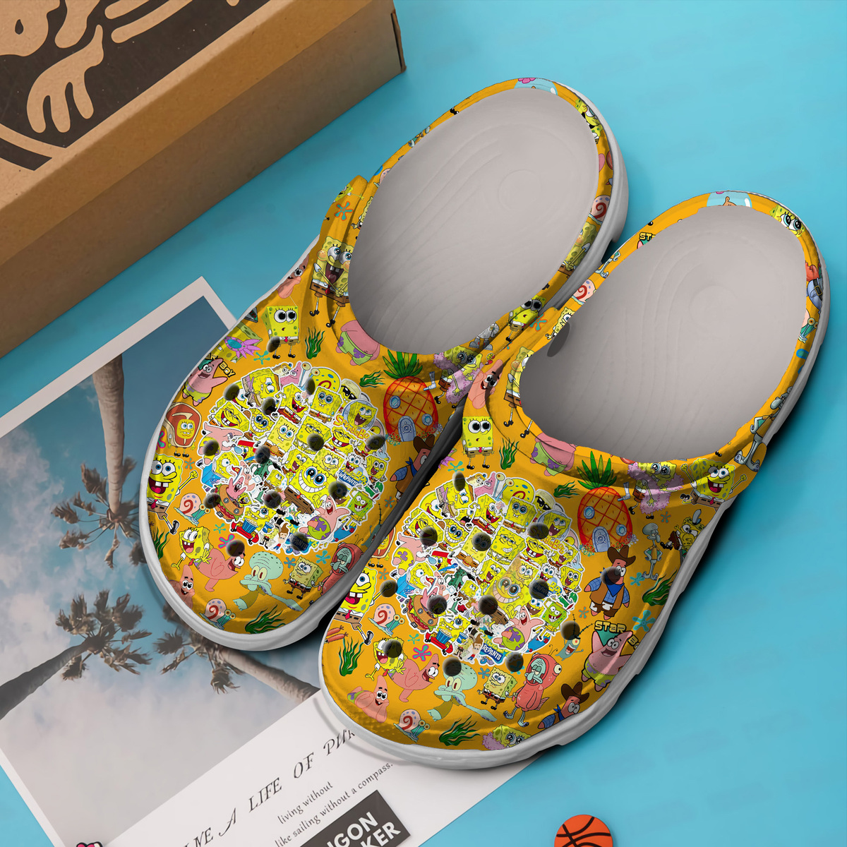 Merchidea SpongeBob SquarePants TV Series Crocs Crocband Clogs Shoes Comfortable For Men Women and Kids