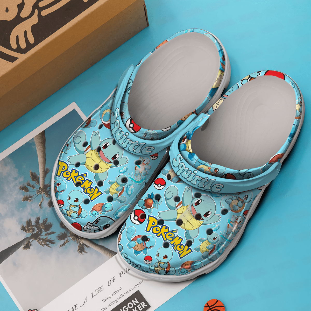 Merchidea Squirtle Pokemon Anime Cartoon Crocs Crocband Clogs Shoes Comfortable For Men Women and Kids