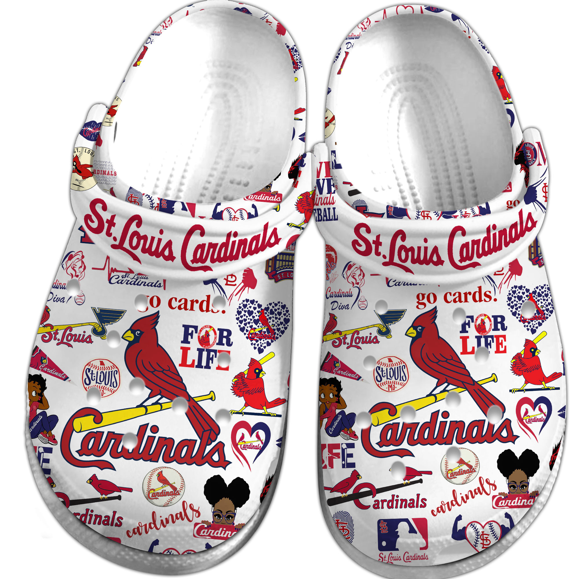 Merchidea St. Louis Cardinals MLB Sport Crocs Crocband Clogs Shoes Comfortable For Men Women and Kids