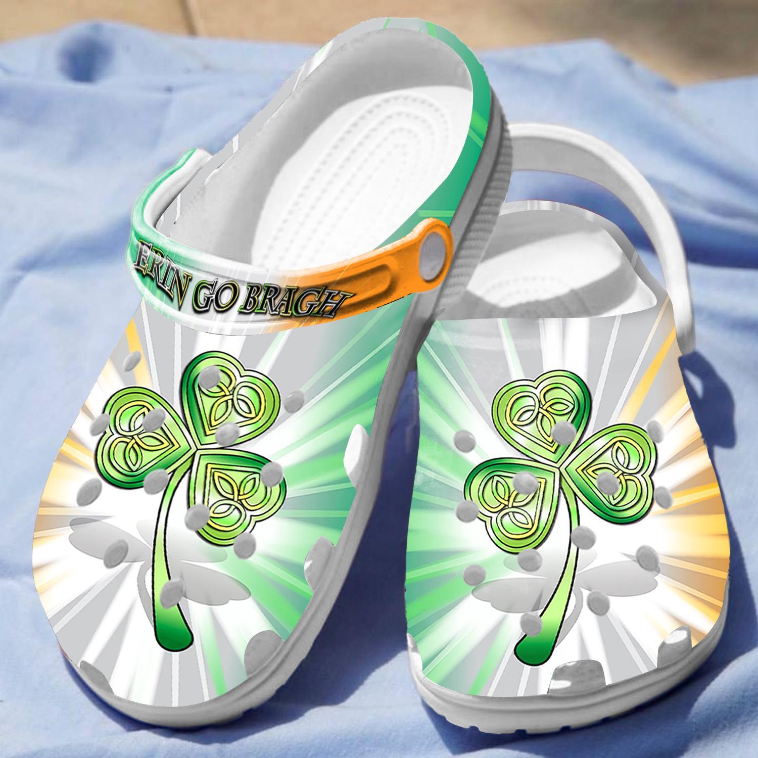 Merchidea St Patrick's Day Crocs Crocband Clogs Shoes Comfortable For Men Women and Kids