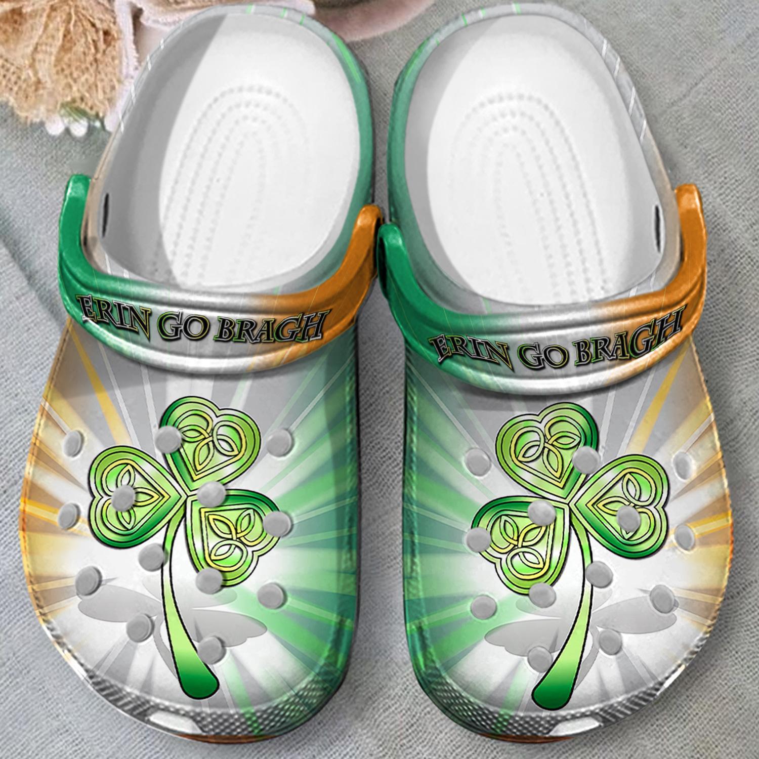 Merchidea St Patrick's Day Crocs Crocband Clogs Shoes Comfortable For Men Women and Kids