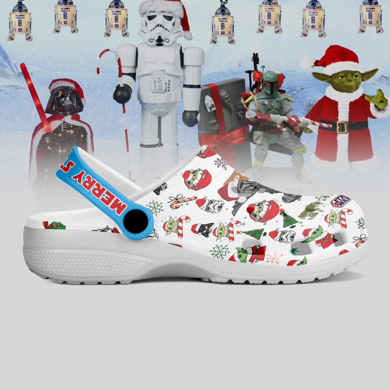 Merchidea Star Wars Christmas Movie Crocs Crocband Clogs Shoes Comfortable For Men Women and Kids