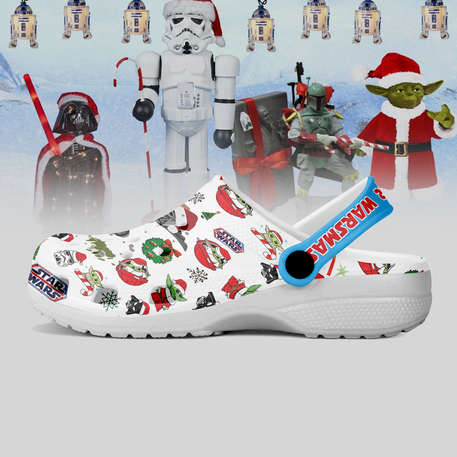 Merchidea Star Wars Christmas Movie Crocs Crocband Clogs Shoes Comfortable For Men Women and Kids